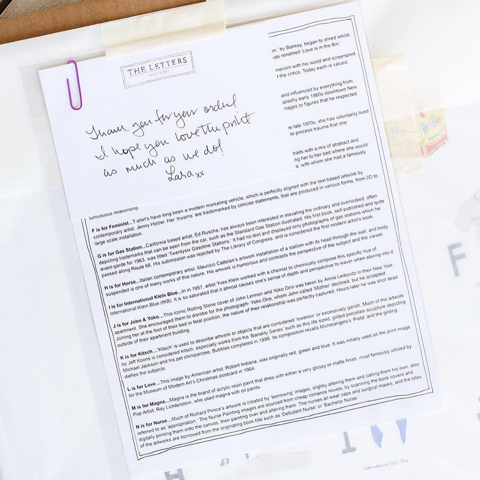 California ABC Print Limited Edition – The Letters NYC