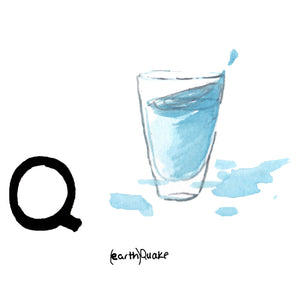 Q is for (earth)Quake. Earthquakes occur due to the horizontal movements of two huge blocks of the Earth’s crust. They move approximately 2 inches every year in opposite directions. 