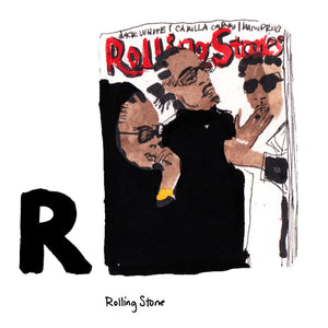 R is for Rolling Stone. Rolling Stone Magazine was founded in San Francisco in 1967. Its coverage of the arts, music, pop culture, and politics has been hugely influential over the decades.