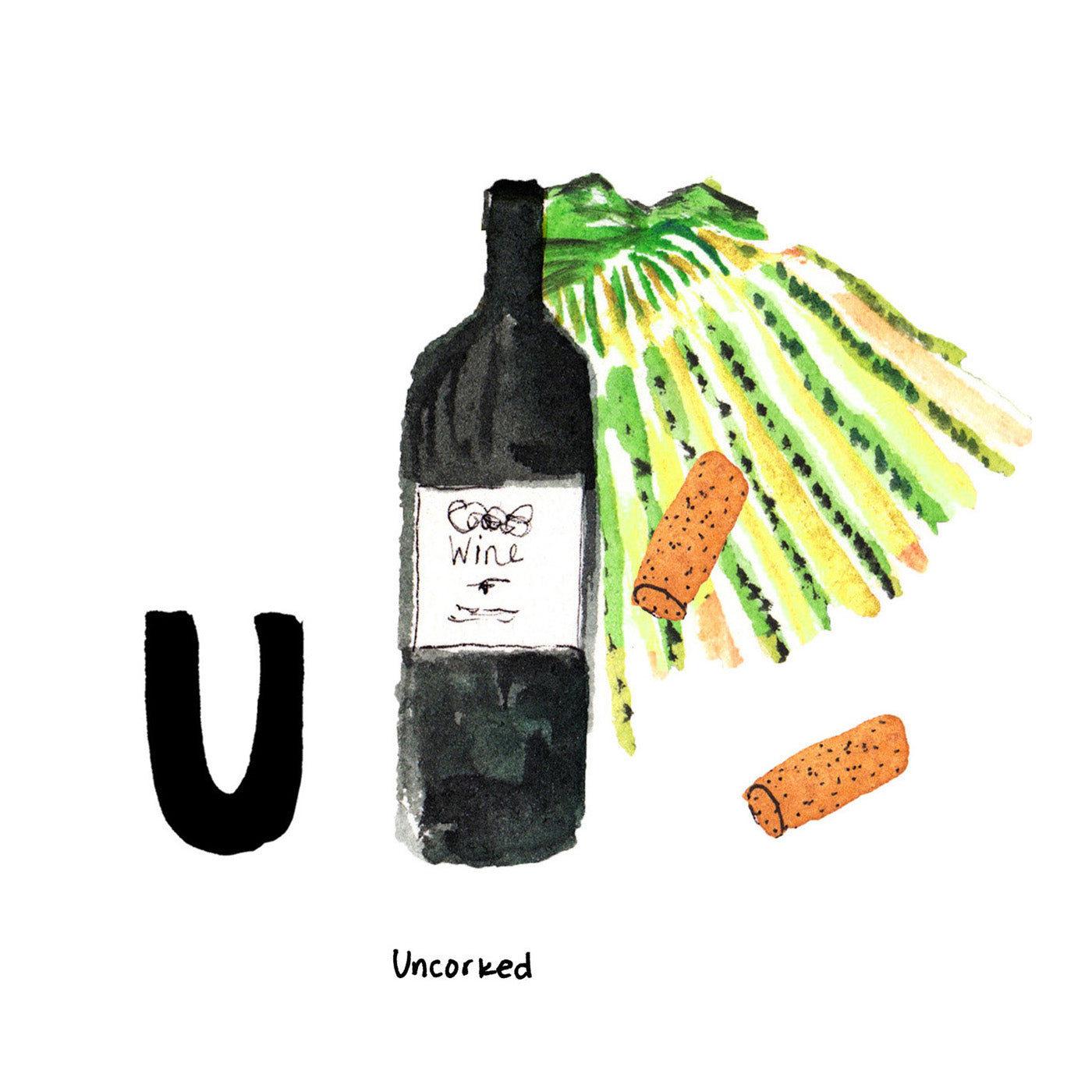 U is for Uncorked. California is the largest grape and wine producing state in the United States, and is responsible for producing over 99% of the commercially grown grapes in the country.