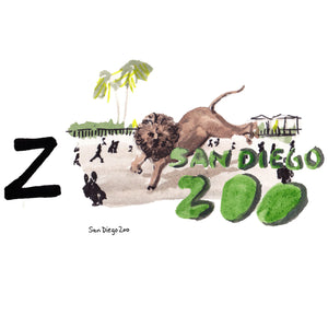 Z is for San Diego Zoo. The San Diego Zoo is a non-profit organization working to save distinct animals from across the globe. It is the home to over 3,700 animals from over 650 different species. 